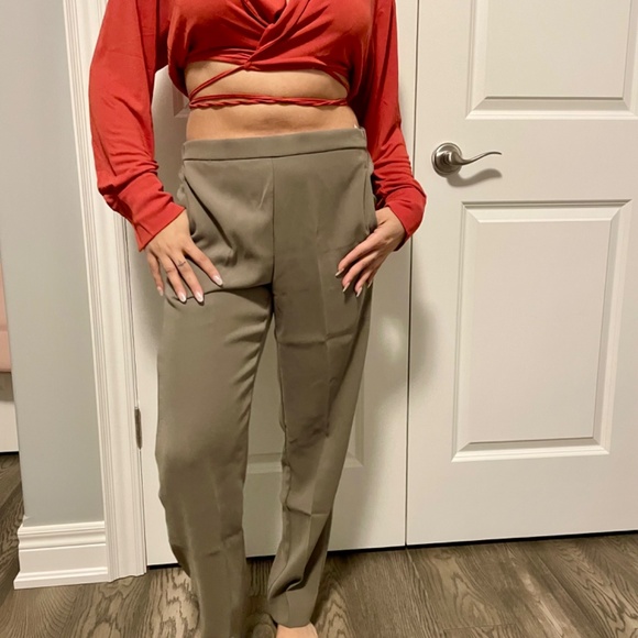 Mango Khaki Green Pants - Picture 6 of 6